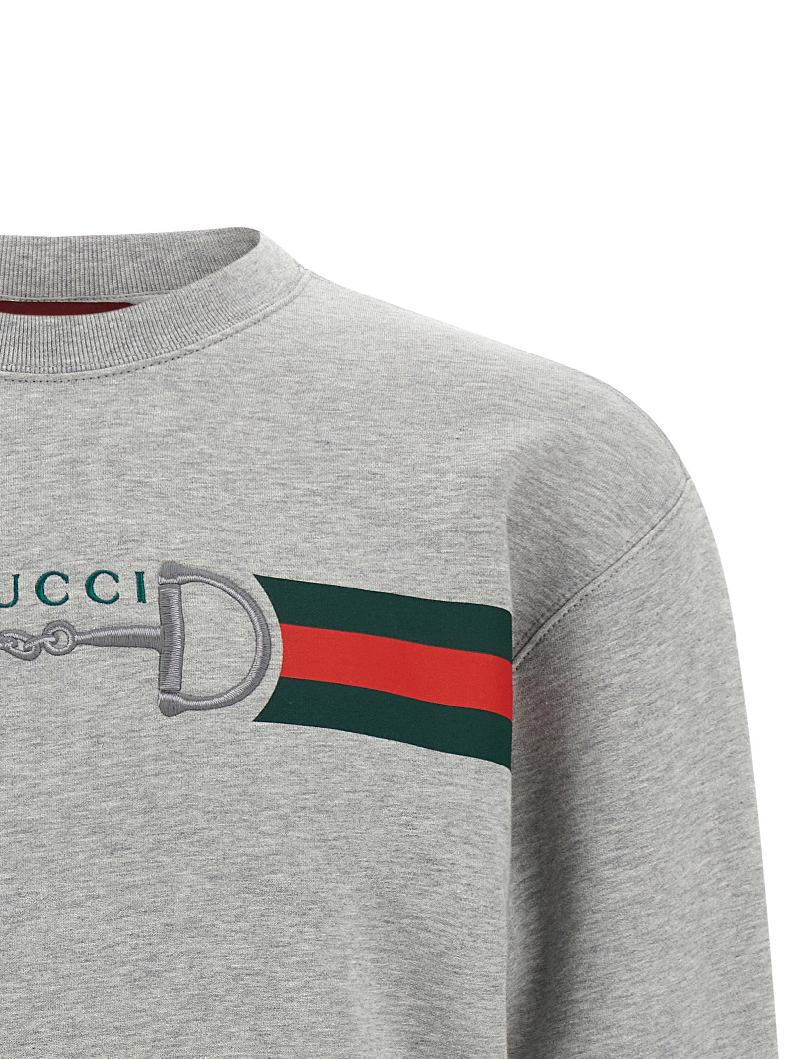 Gucci Men's Web Ribbon And Horsebit Sweatshirt