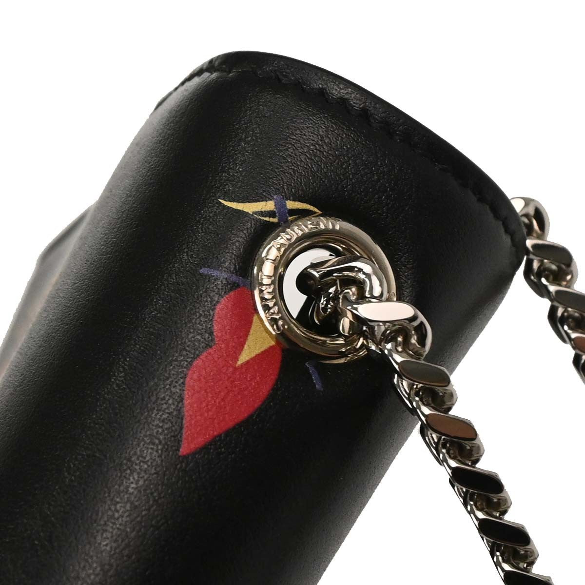 Saint Laurent Kate Leather Black Leather Shoulder Bag Bag (Pre-Owned)