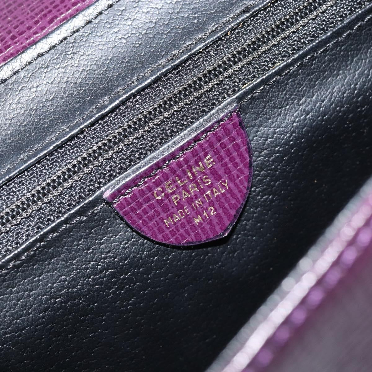 Celine Circle Logo Leather Purple Leather Shoulder Bag Bag (Pre-Owned)