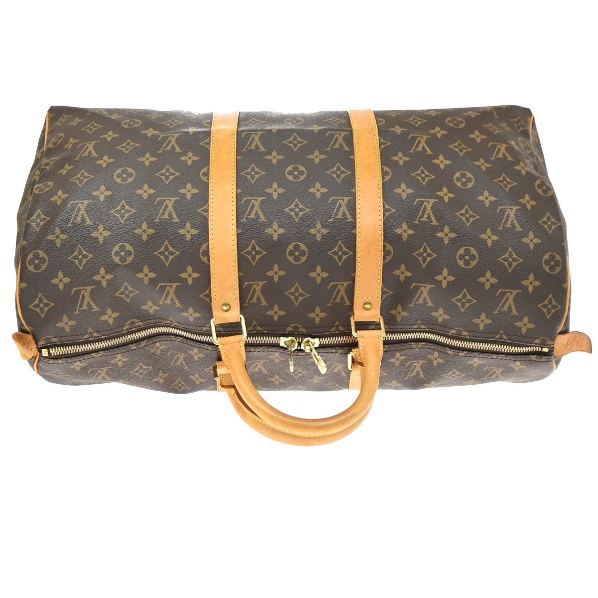 Louis Vuitton Keepall Monogram Brown Canvas Travel Bag Bag (Pre-Owned)
