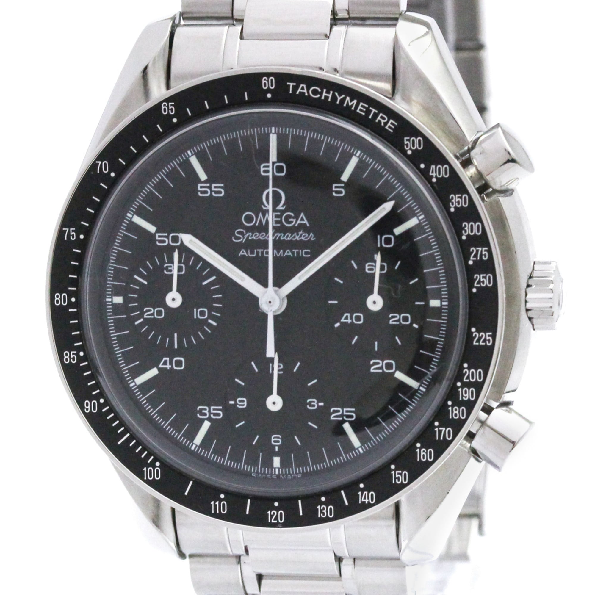 Omega Speedmaster Reduced Chronograph Automatic Stainless Steel Watch (Pre-Owned)