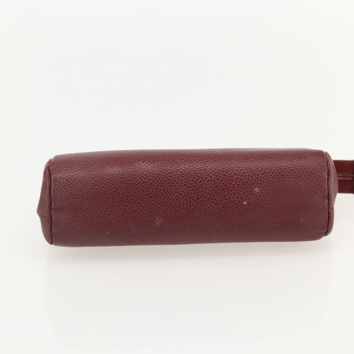 Chanel Vintage Timeless Toiletry Leather Burgundy Calfskin Clutche & Pouche Bag (Pre-Owned)