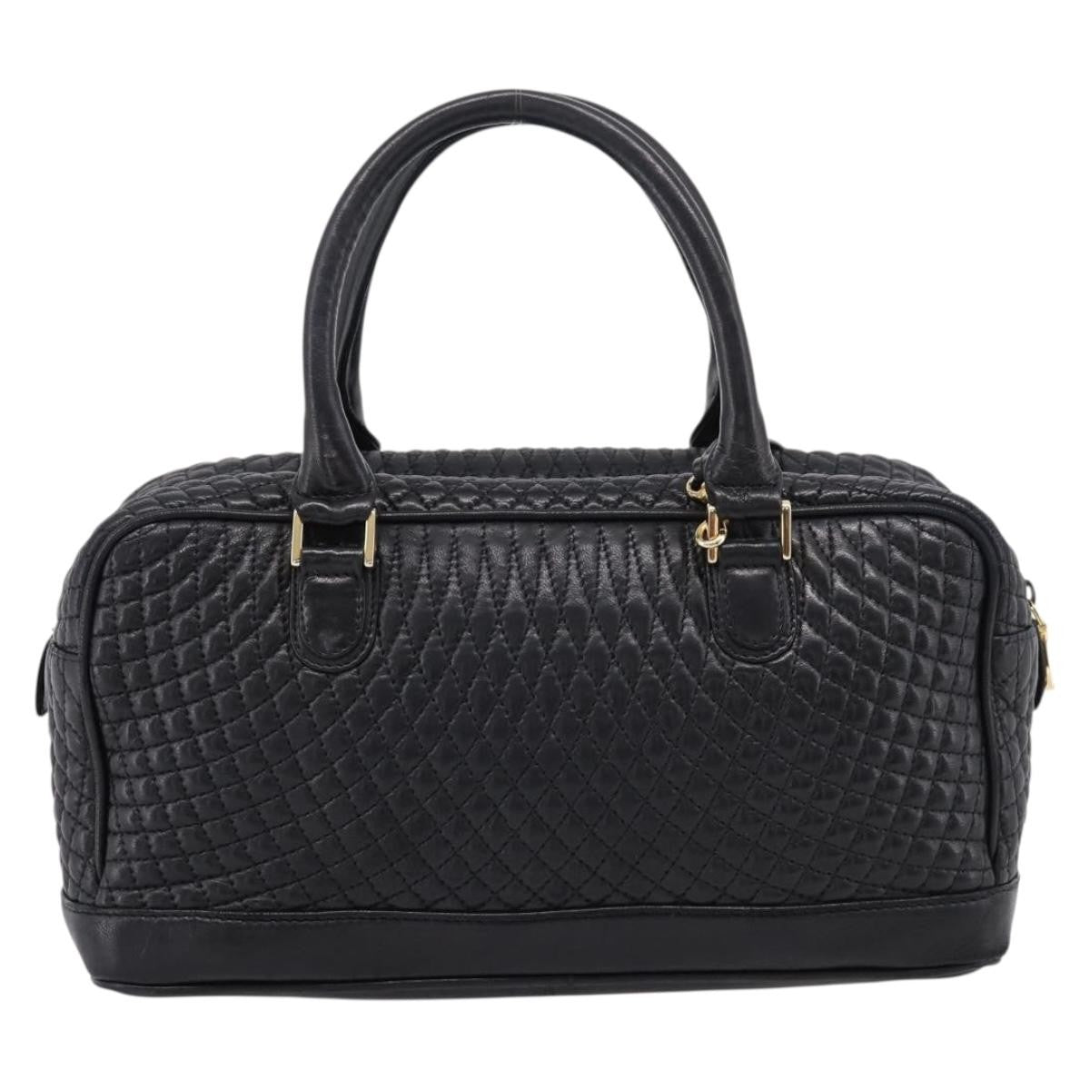 Bally Handbag Leather Black Leather Handbag (Pre-Owned)