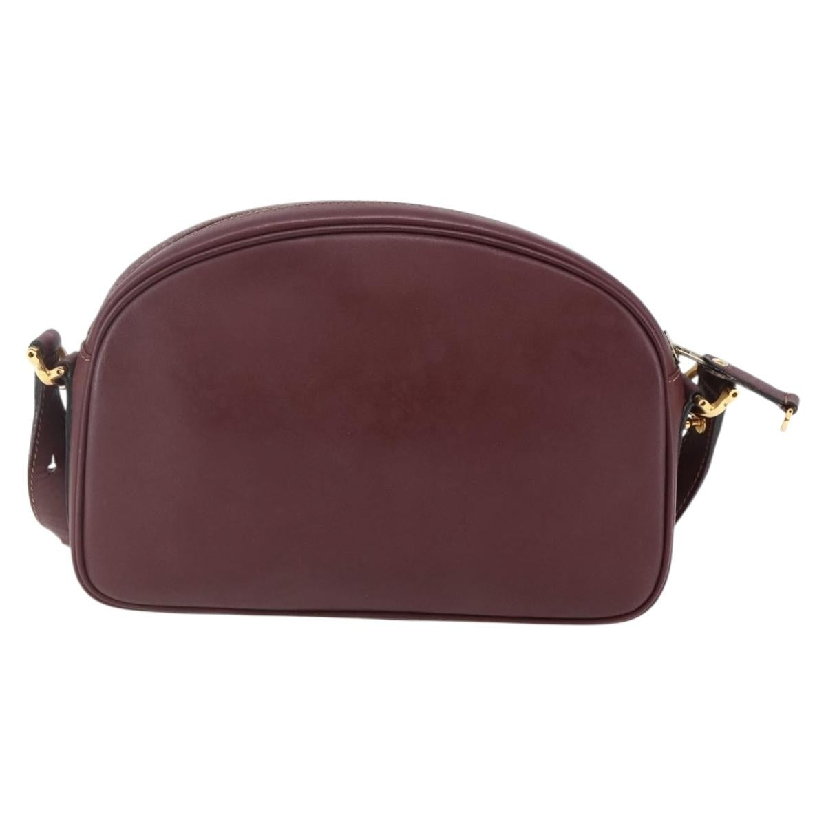 Cartier Must De Cartier Leather Burgundy Leather Bag (Pre-Owned)