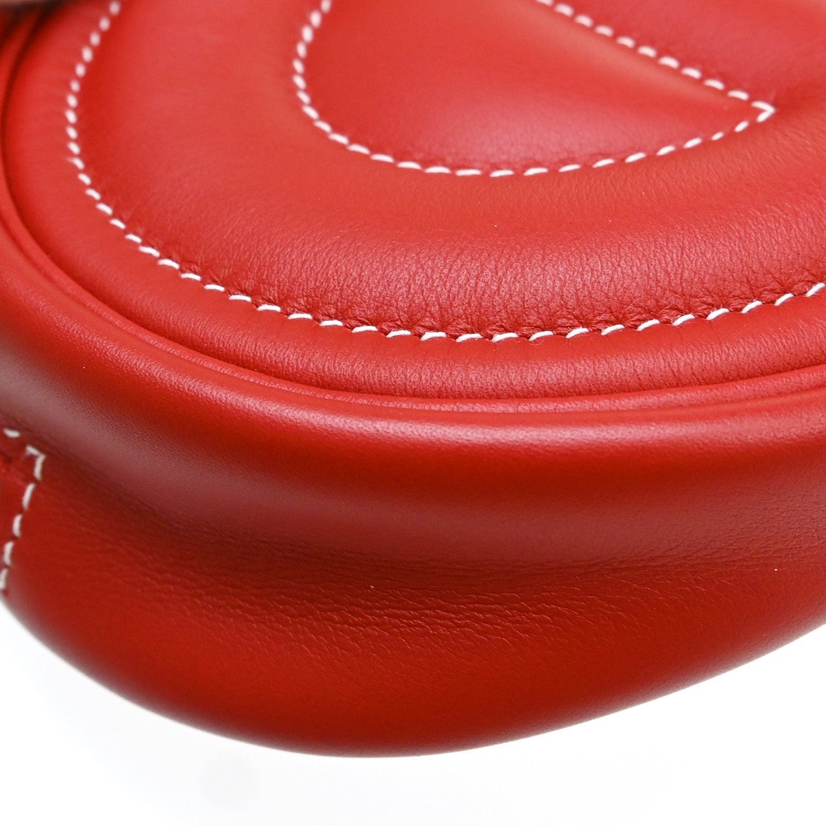 Hermes In-The-Loop Belt Swift Red Leather Clutche & Pouche Bag (Pre-Owned)
