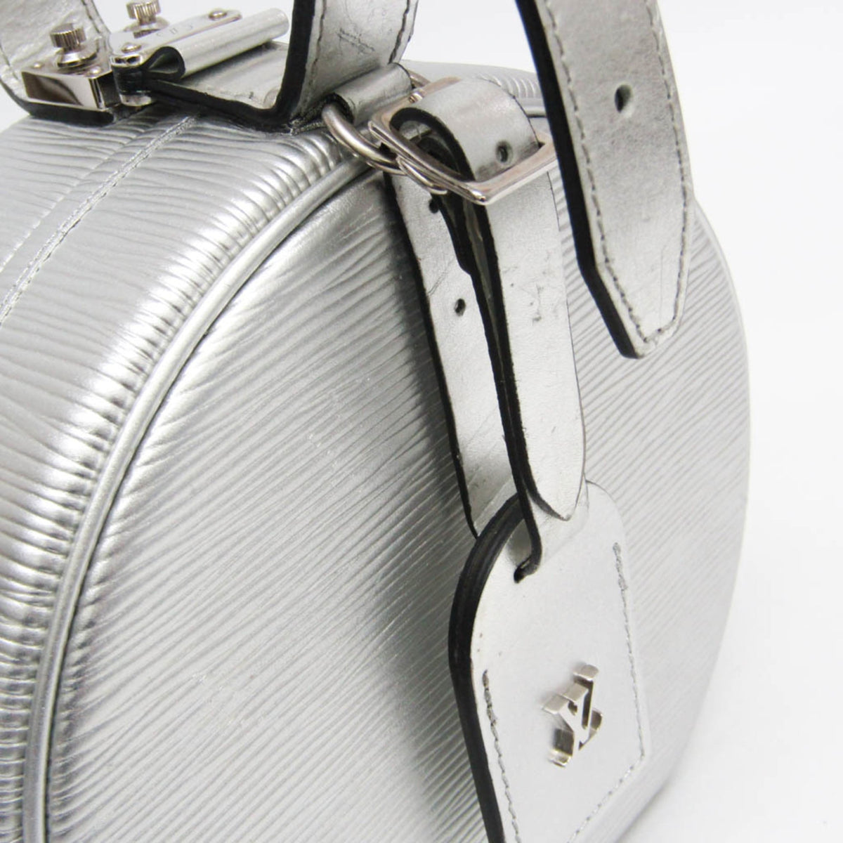 Louis Vuitton Petite Boite Chapeau Epi Leather Silver Leather Handbag (Pre-Owned)
