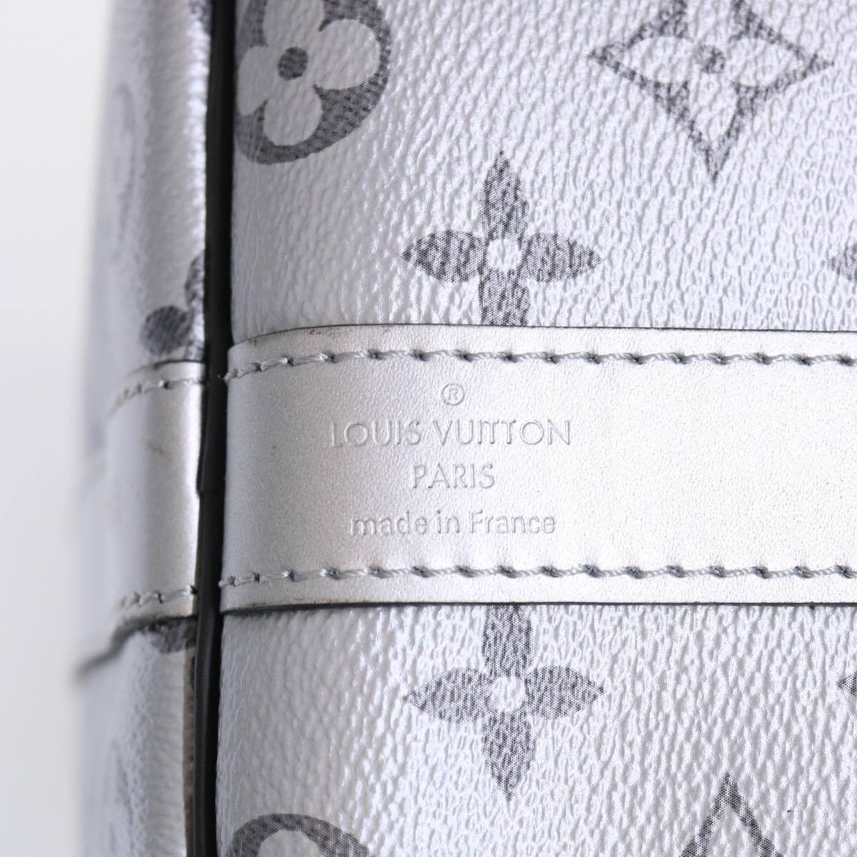 Louis Vuitton Keepall Bandouliere Monogram Eclipse Split Canvas Black Canvas Bag (Pre-Owned)