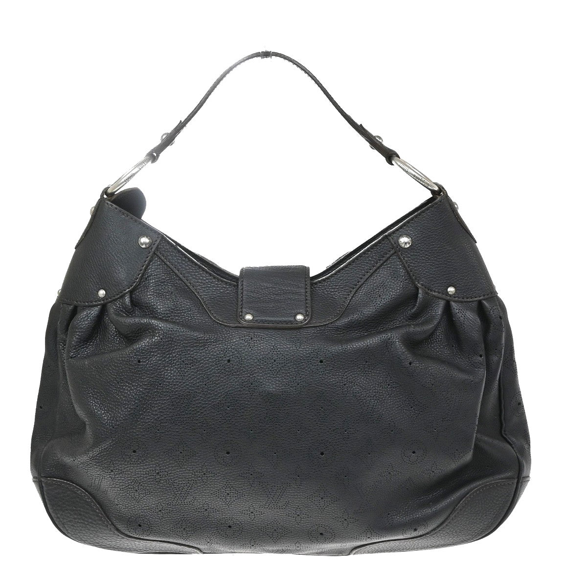 Louis Vuitton Solar Mahina Leather Black Leather Handbag (Pre-Owned)