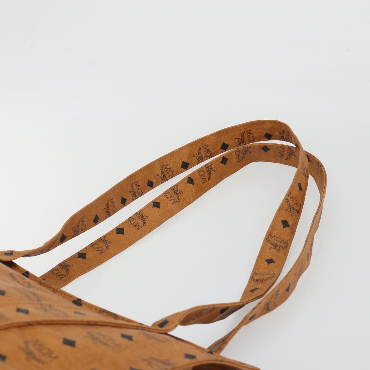 MCM Visetos Leather Brown Leather Shoulder Bag Bag (Pre-Owned)