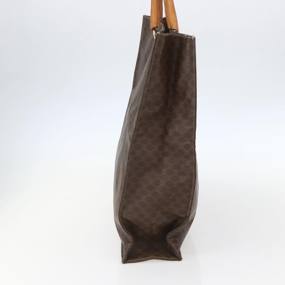 Celine Vintage Macadam Canvas Brown Canvas Tote Bag Bag (Pre-Owned)