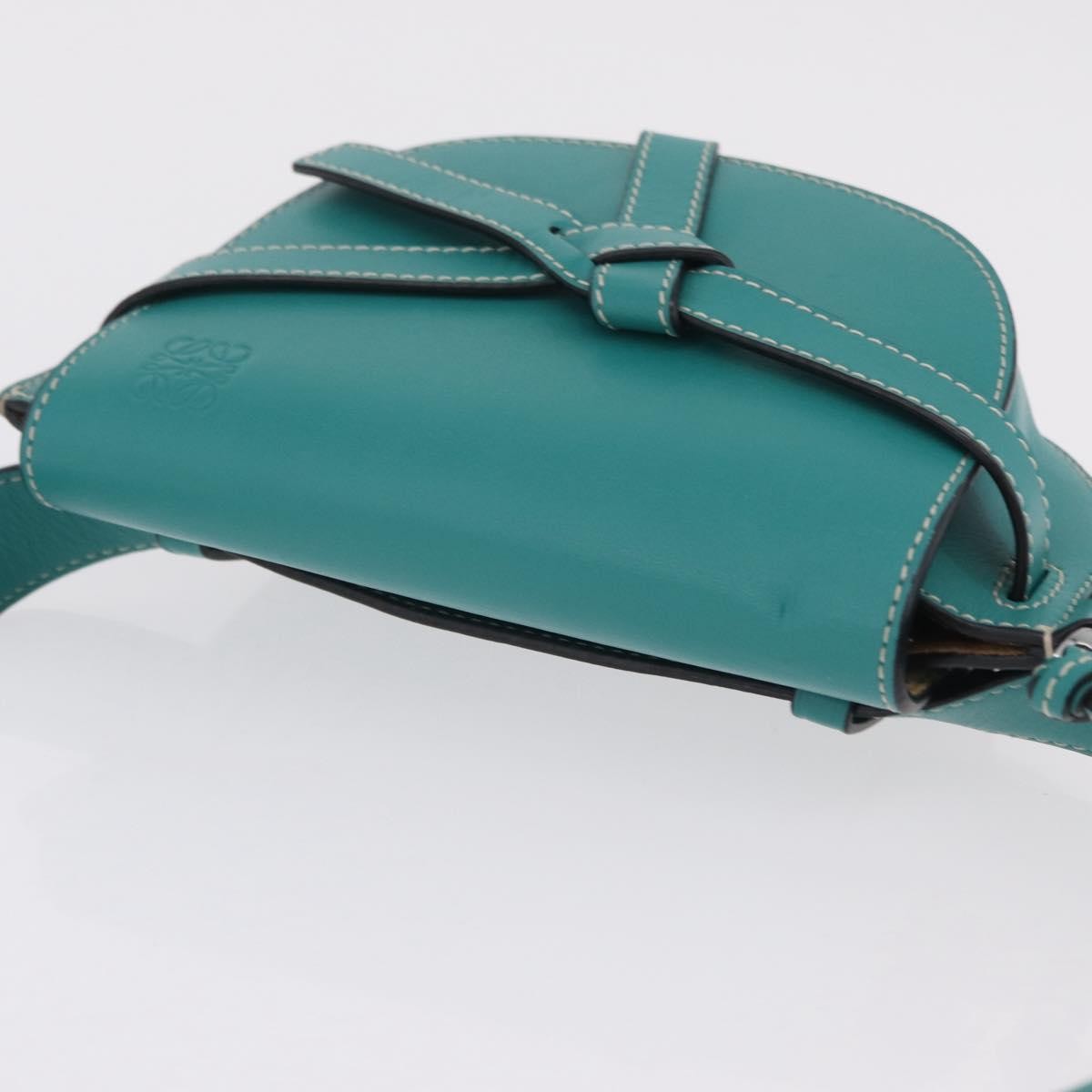 Loewe Gate Belt Leather Green Leather Handbag (Pre-Owned)