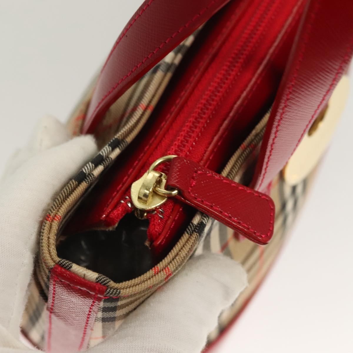 Burberry Nova Check Nova Check Canvas And Leather Beige Canvas Handbag (Pre-Owned)