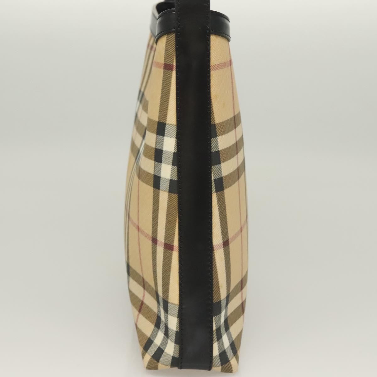 Burberry Shoulder Nova Check Canvas Beige Pvc Bag (Pre-Owned)