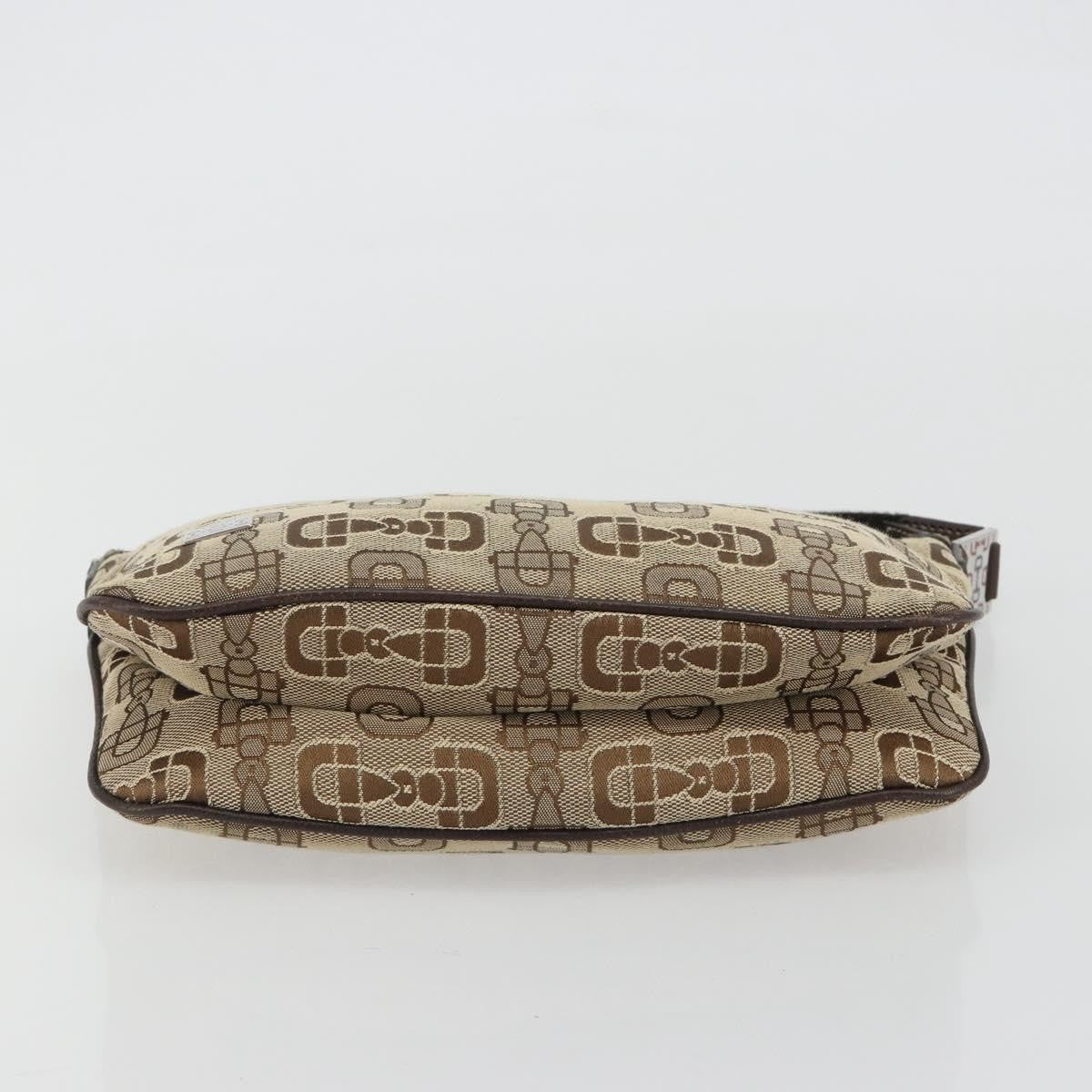 Gucci Vintage Top Handle Canvas Beige Canvas Handbag (Pre-Owned)