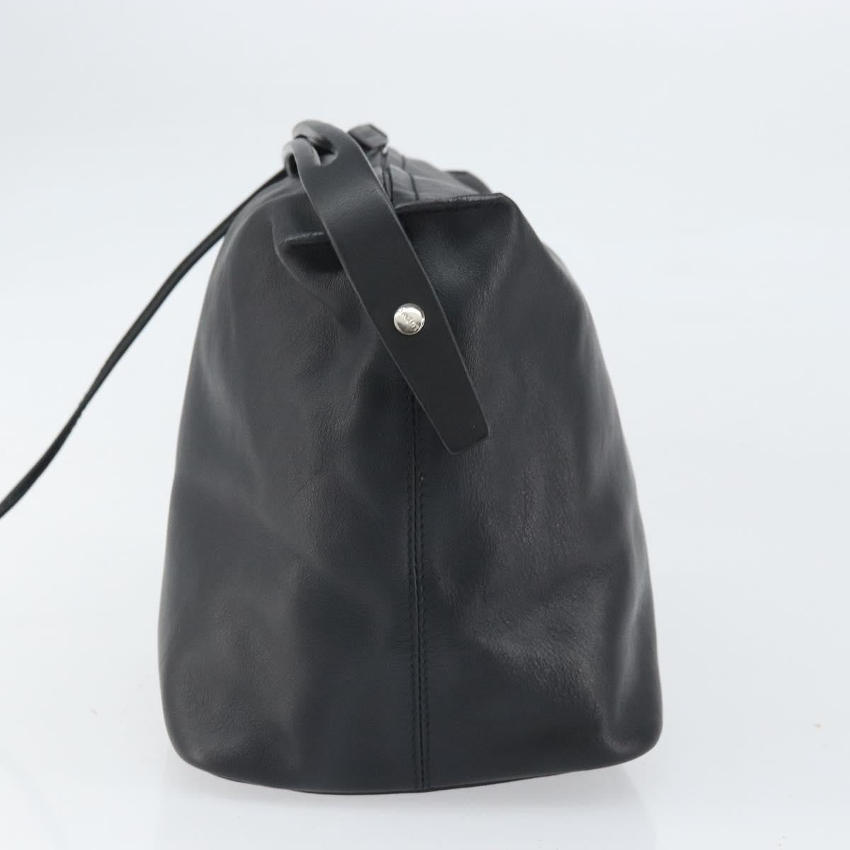 Loewe Vintage Leather Black Leather Handbag (Pre-Owned)