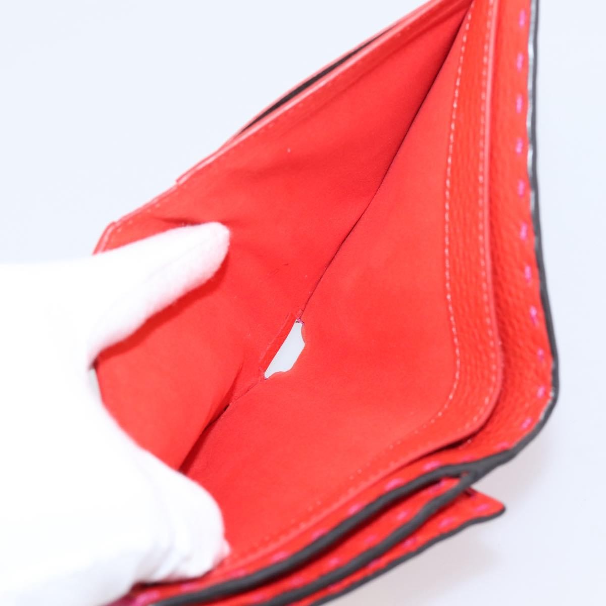Fendi Selleria Peekaboo Leather Pink Leather Wallets Accessory (Pre-Owned)