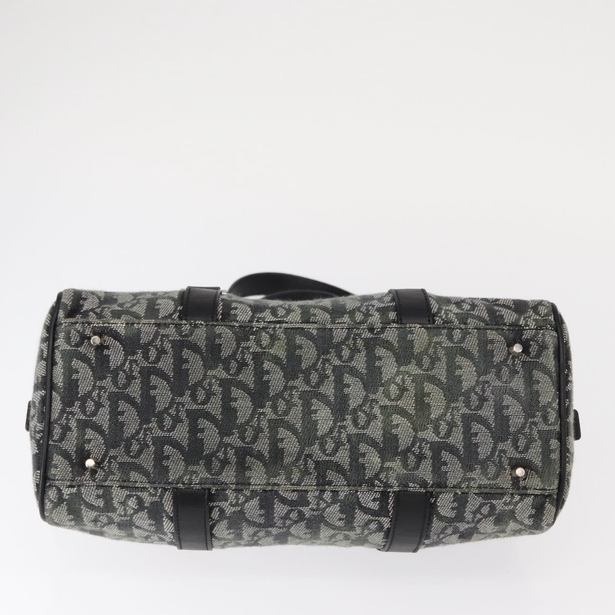Christian Dior Vintage Trotter Zip Diorissimo Canvas Black Canvas Shoulder Bag Bag (Pre-Owned)