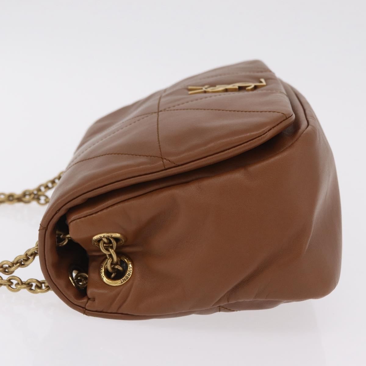 Saint Laurent Jamie 4.3 Quilted Leather Brown Leather Shoulder Bag Bag (Pre-Owned)
