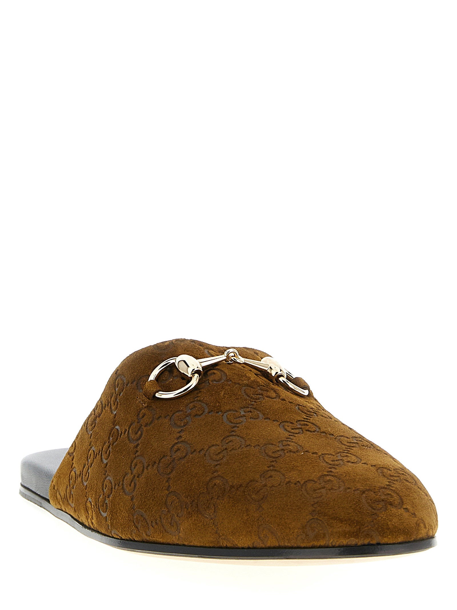 Gucci Men's Sabot Suede Horsebit