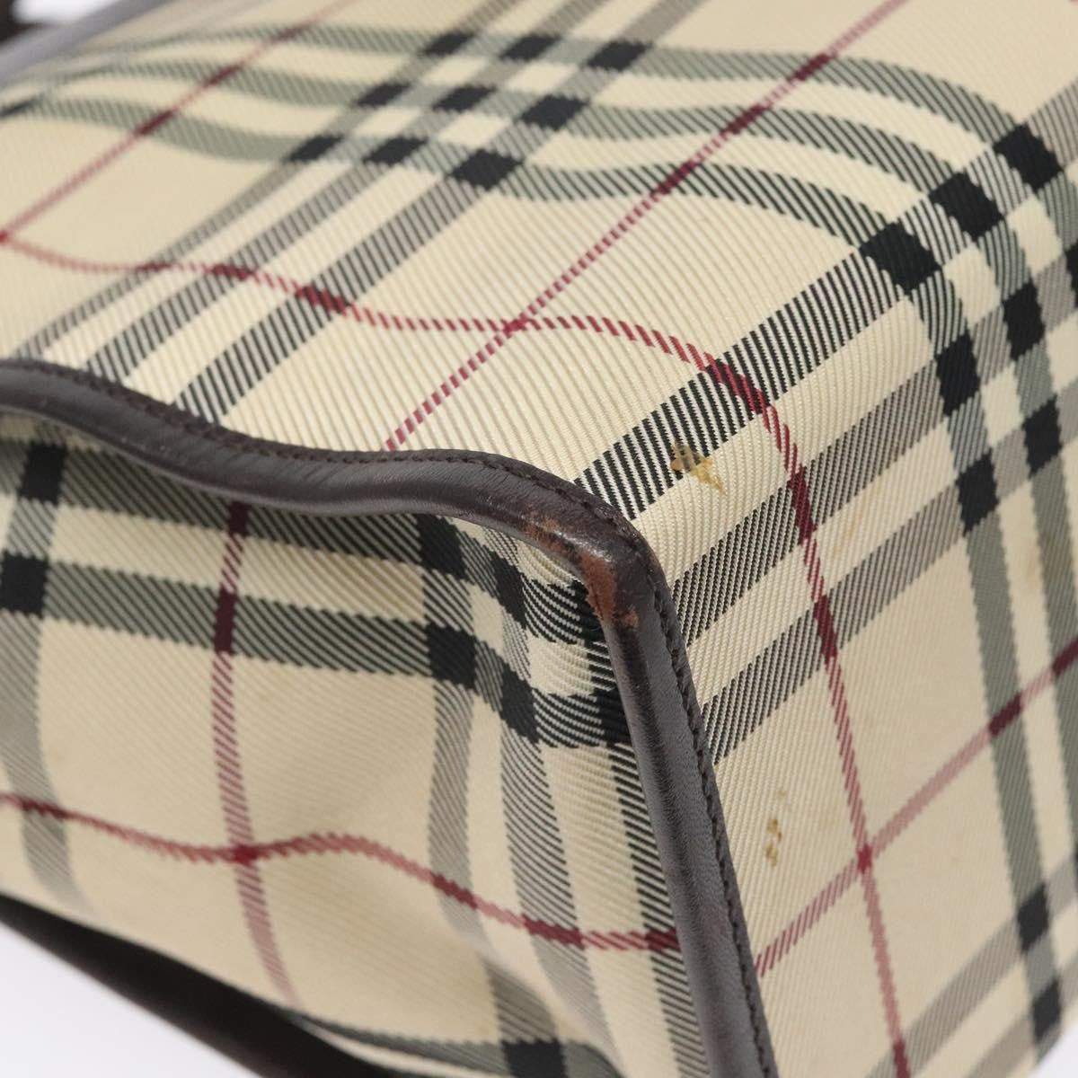 Burberry Nova Check Nylon Beige Nylon Handbag (Pre-Owned)