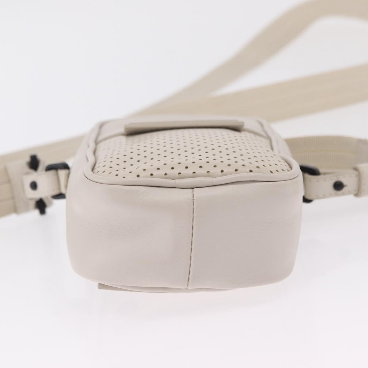 Bottega Veneta Shoulder Leather White Leather Shoulder Bag Bag (Pre-Owned)