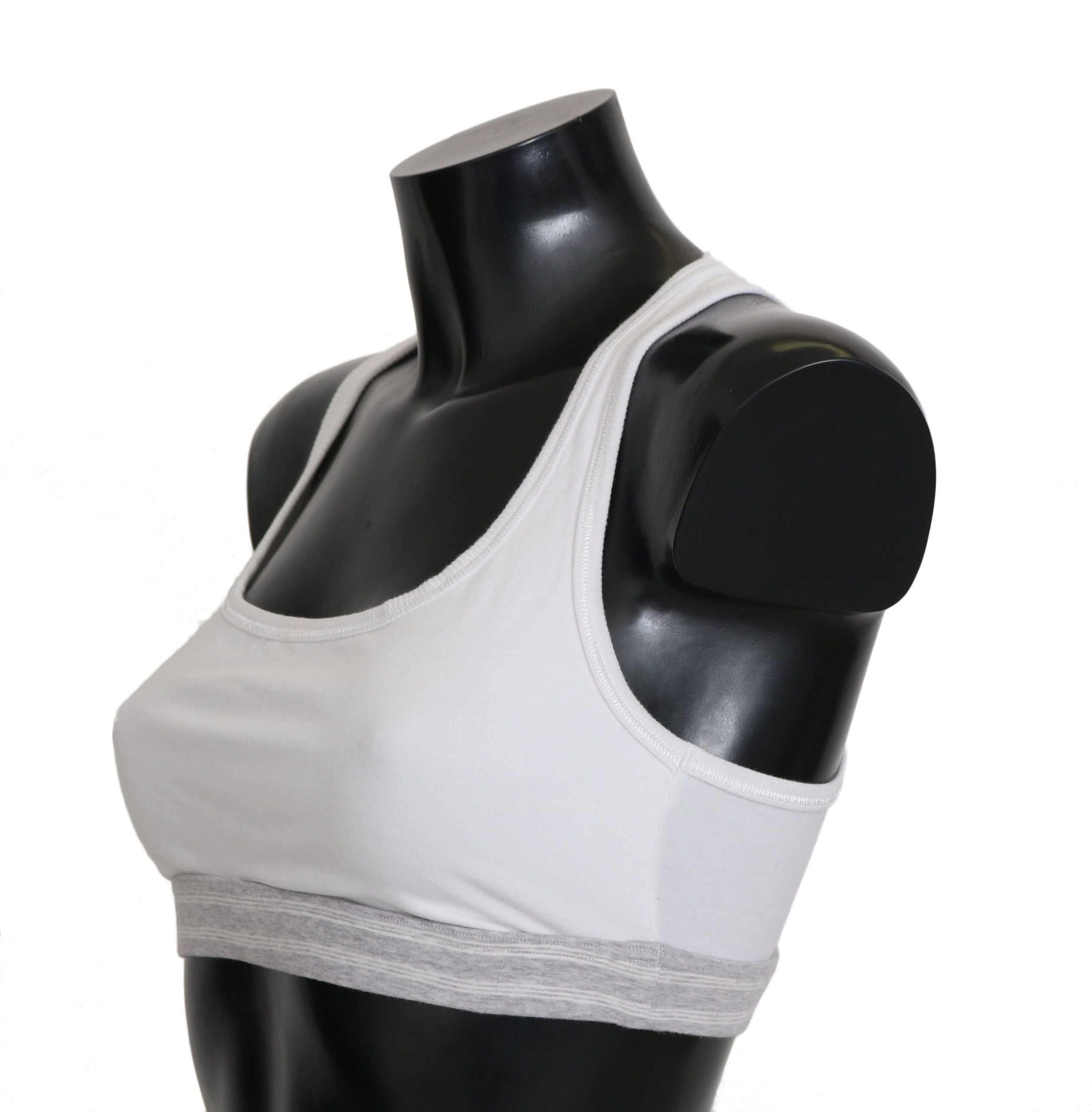 Dolce & Gabbana White Cotton Sport Stretch Bra Women's Underwear