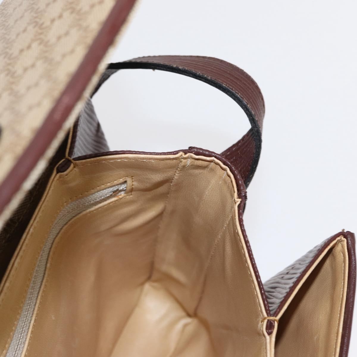 Celine Vintage Macadam Canvas And Leather Beige Canvas Shoulder Bag Bag (Pre-Owned)