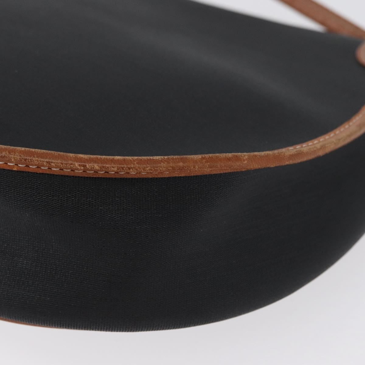 Christian Dior Vintage Canvas Black Canvas Shoulder Bag Bag (Pre-Owned)
