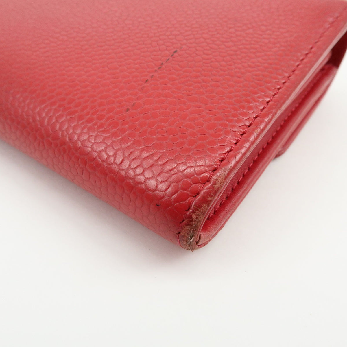 Chanel Timeless Cc Flap Caviar Red Calfskin Wallets Accessory (Pre-Owned)