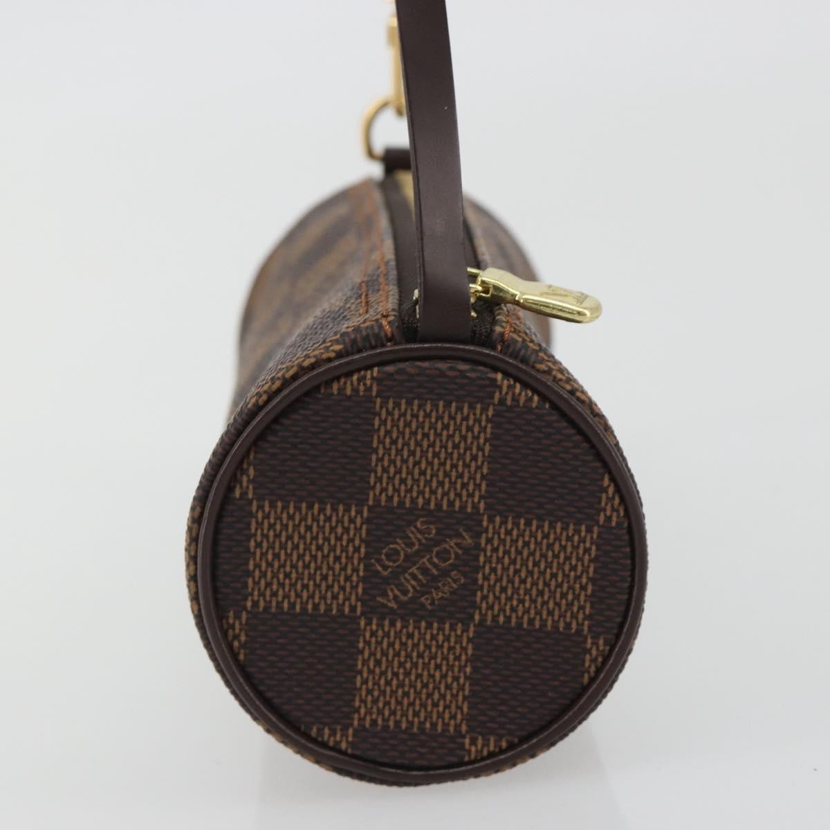Louis Vuitton Papillon Pochette Damier Brown Canvas Clutche & Pouche Bag (Pre-Owned)