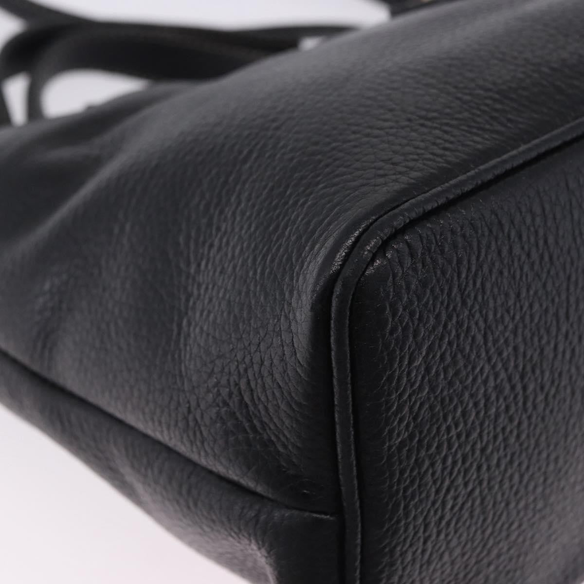 Bally Vintage Leather Black Leather Tote Bag Bag (Pre-Owned)