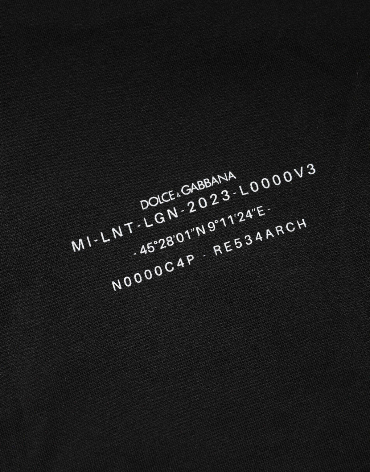 Dolce & Gabbana Black DG Vib3 Print Cotton Crew Neck Men's T-shirt