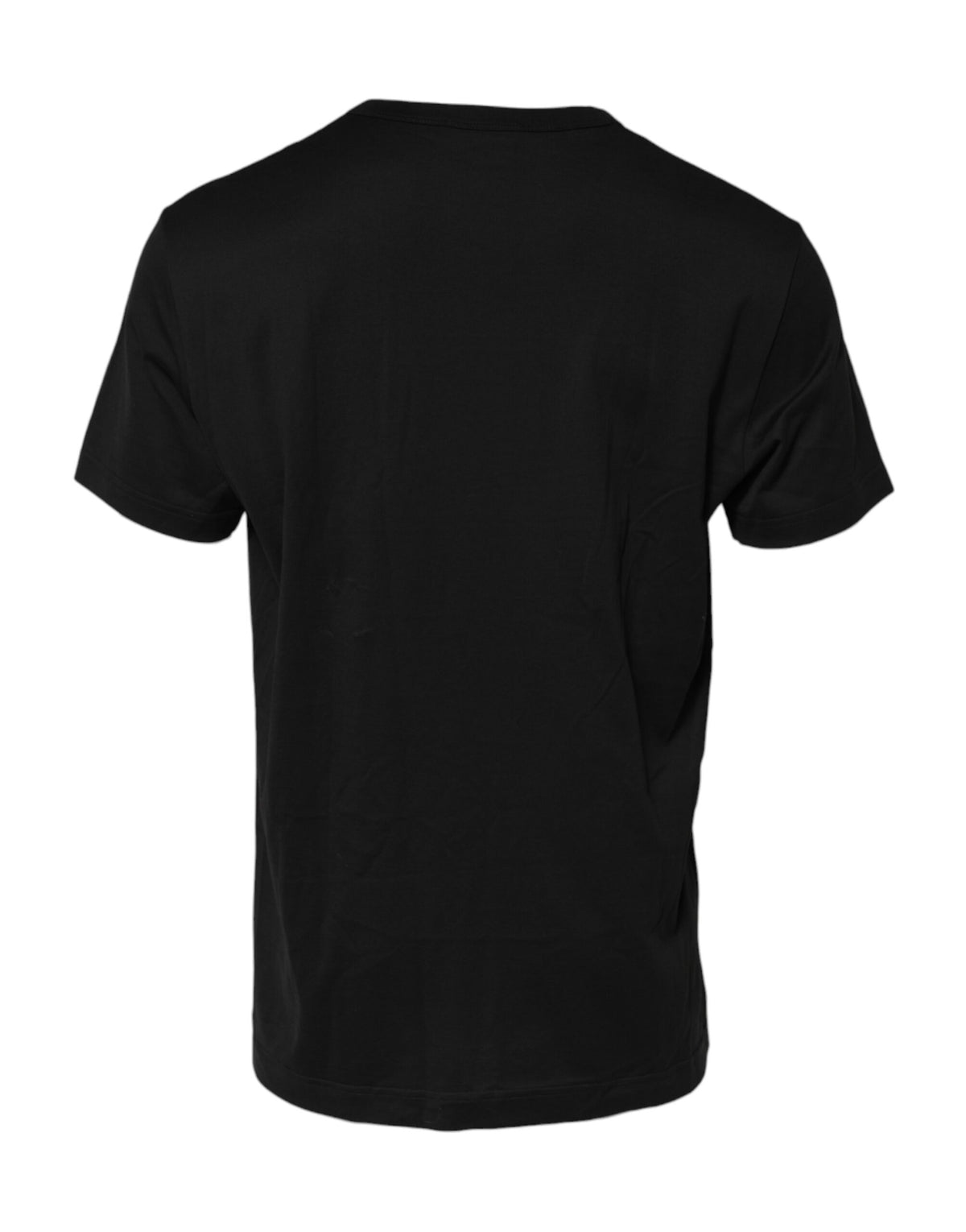 Dolce & Gabbana Black Embossed Logo Cotton Crew Neck Men's T-shirt (Pre-Owned)