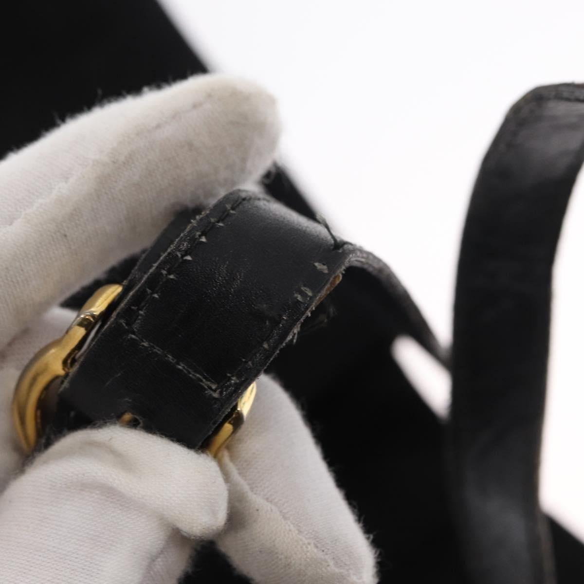 Salvatore Ferragamo Gancini Suede Black Suede Shoulder Bag Bag (Pre-Owned)