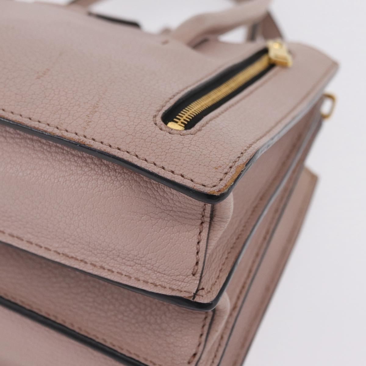 Miu Miu Madras Convertible Compartment Leather Beige Leather Tote Bag Bag (Pre-Owned)