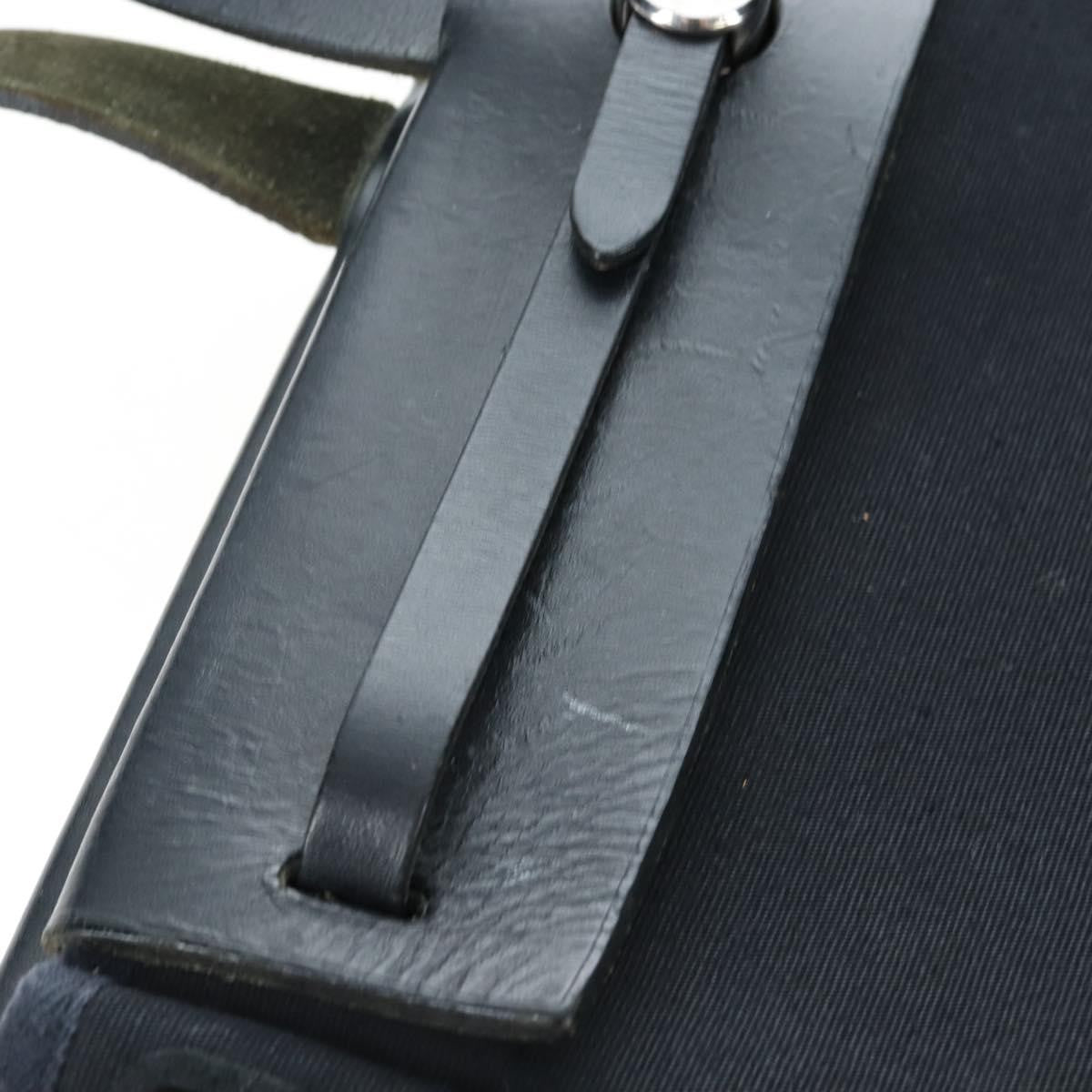 Hermes Herbag Cabas Toile And Leather Black Canvas Tote Bag Bag (Pre-Owned)