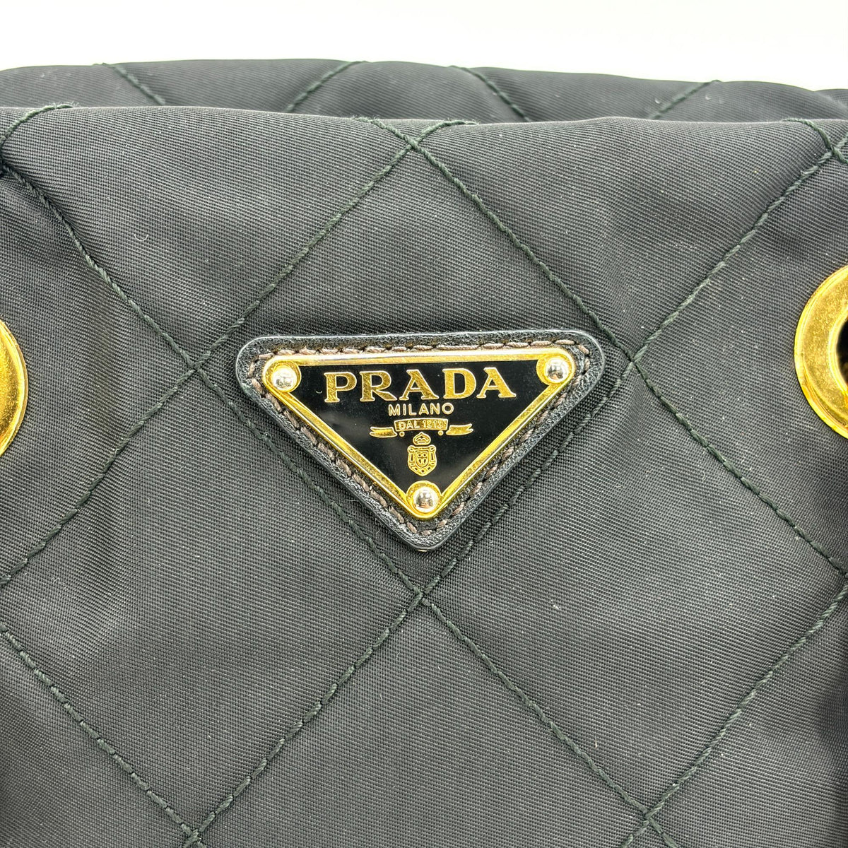 Prada Re-Edition 1995 Chain Quilted Re-Nylon Black Nylon Tote Bag Bag (Pre-Owned)