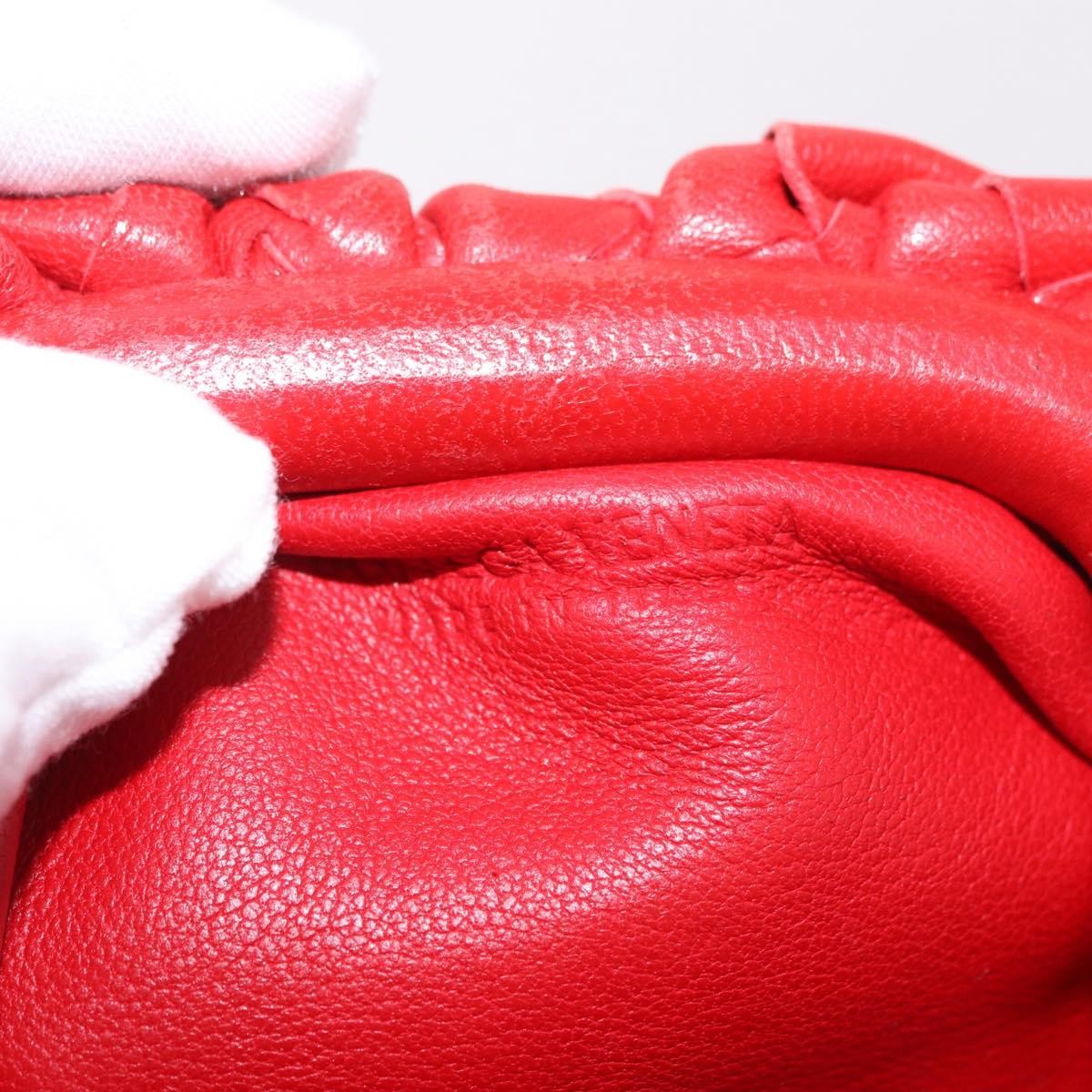 Bottega Veneta The Pouch Coin Purse Intrecciato Nappa Red Leather Clutche & Pouche Bag (Pre-Owned)