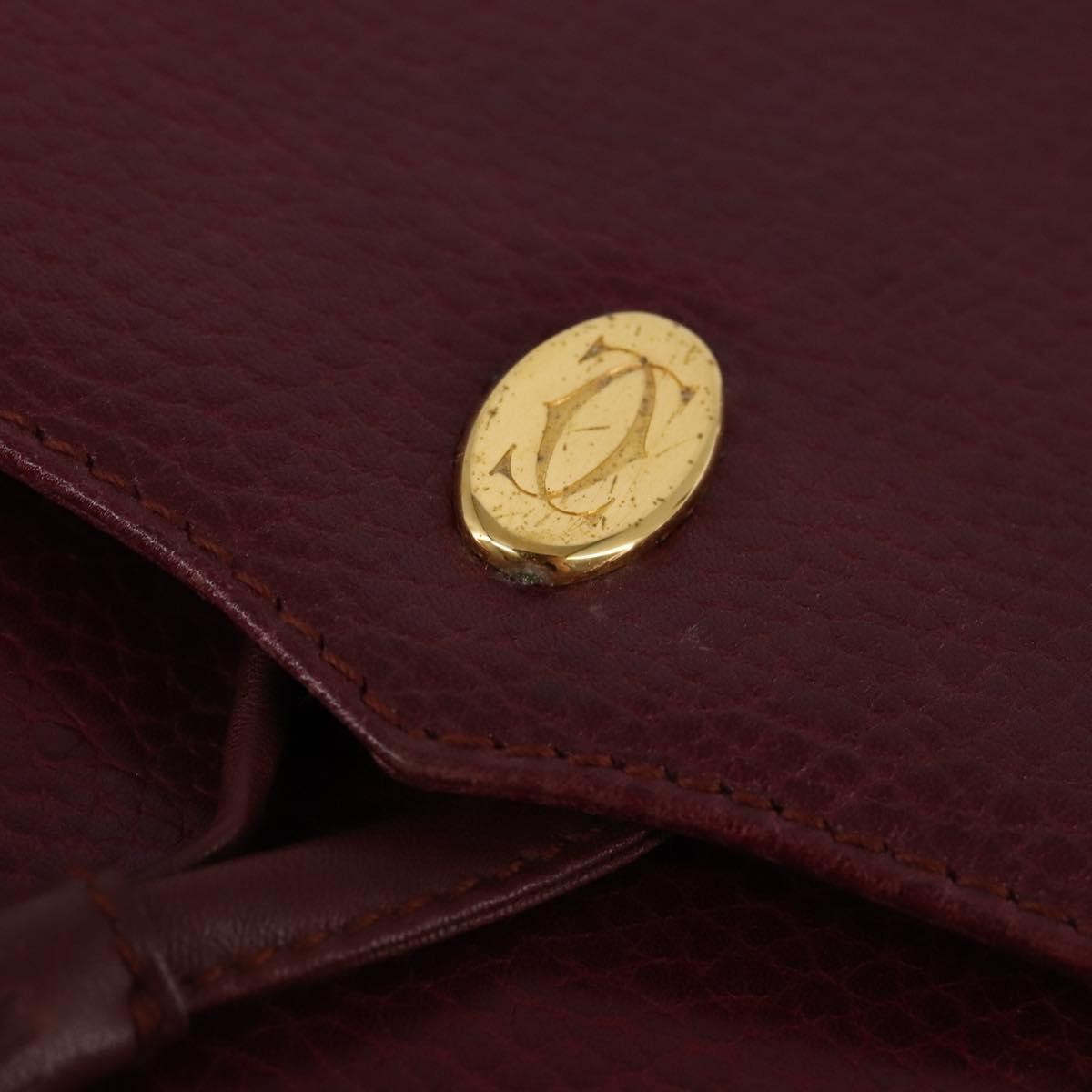 Cartier Must De Cartier Leather Burgundy Leather Bag (Pre-Owned)