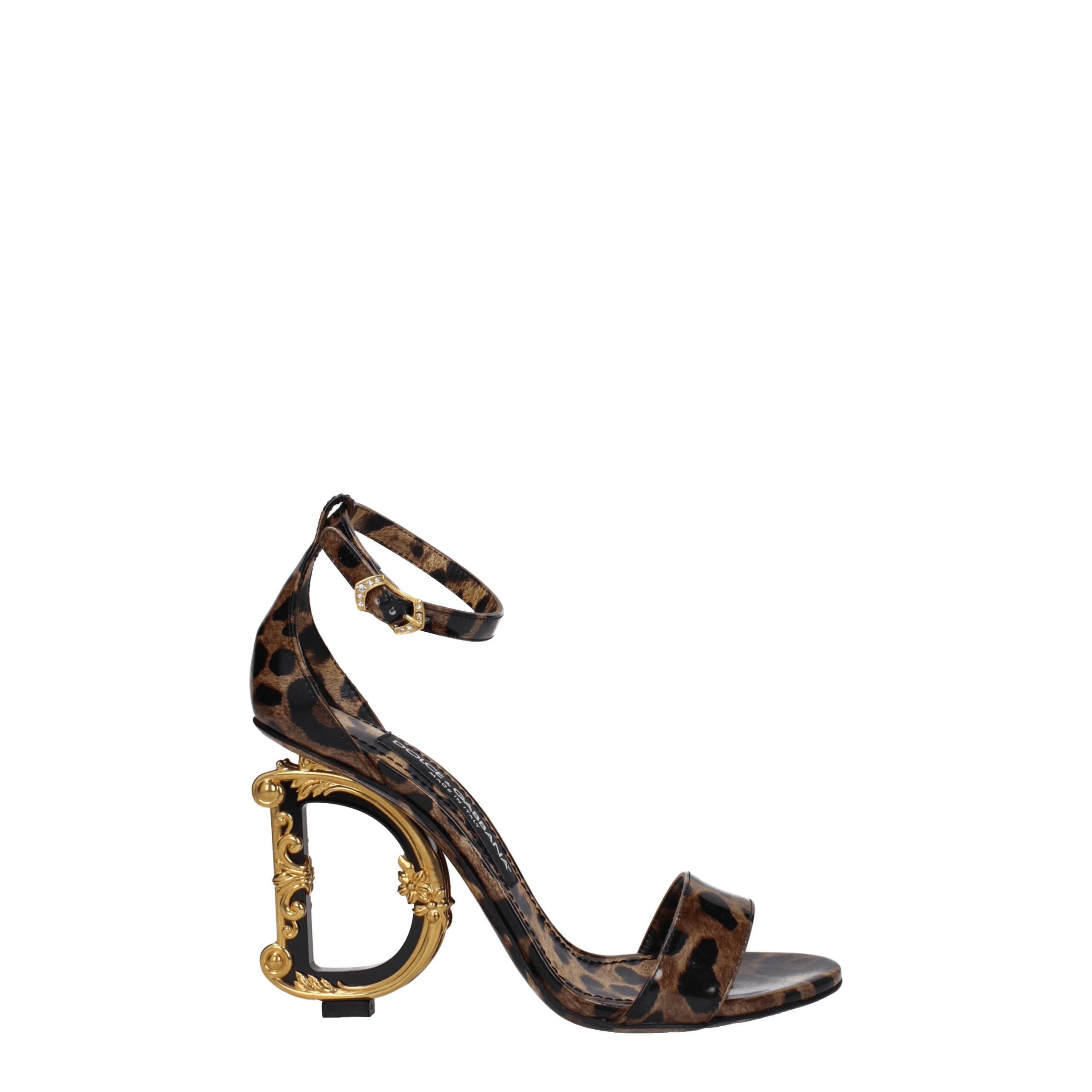 Dolce & Gabbana Brown Leather Women's Sandals