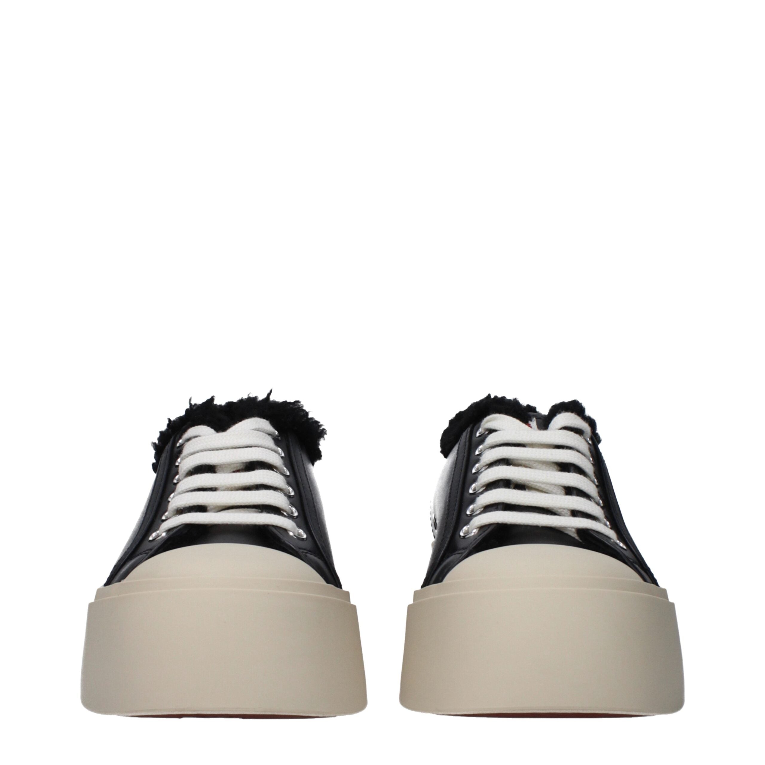 Marni Black Leather Chunky Women's Sneakers