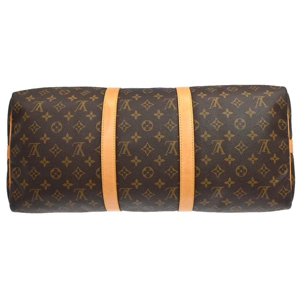 Louis Vuitton Keepall Bandouliere Monogram Canvas Brown Canvas Travel Bag Bag (Pre-Owned)
