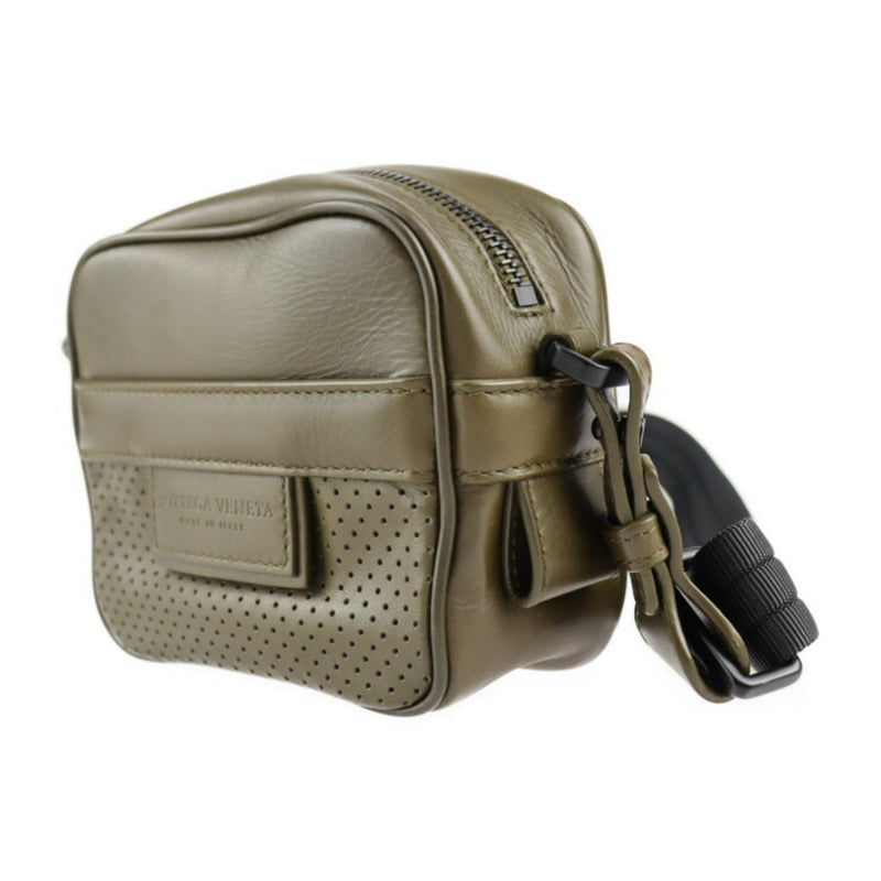 Bottega Veneta Khaki Leather Shoulder Bag (Pre-Owned)