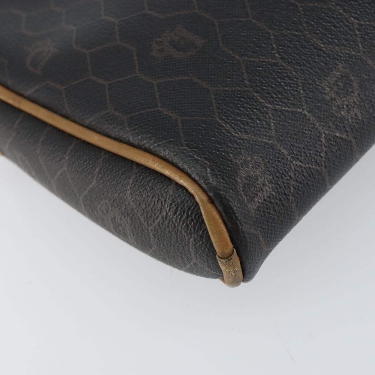 Christian Dior Vintage Honeycomb Canvas And Leather Black Canvas Shoulder Bag Bag (Pre-Owned)