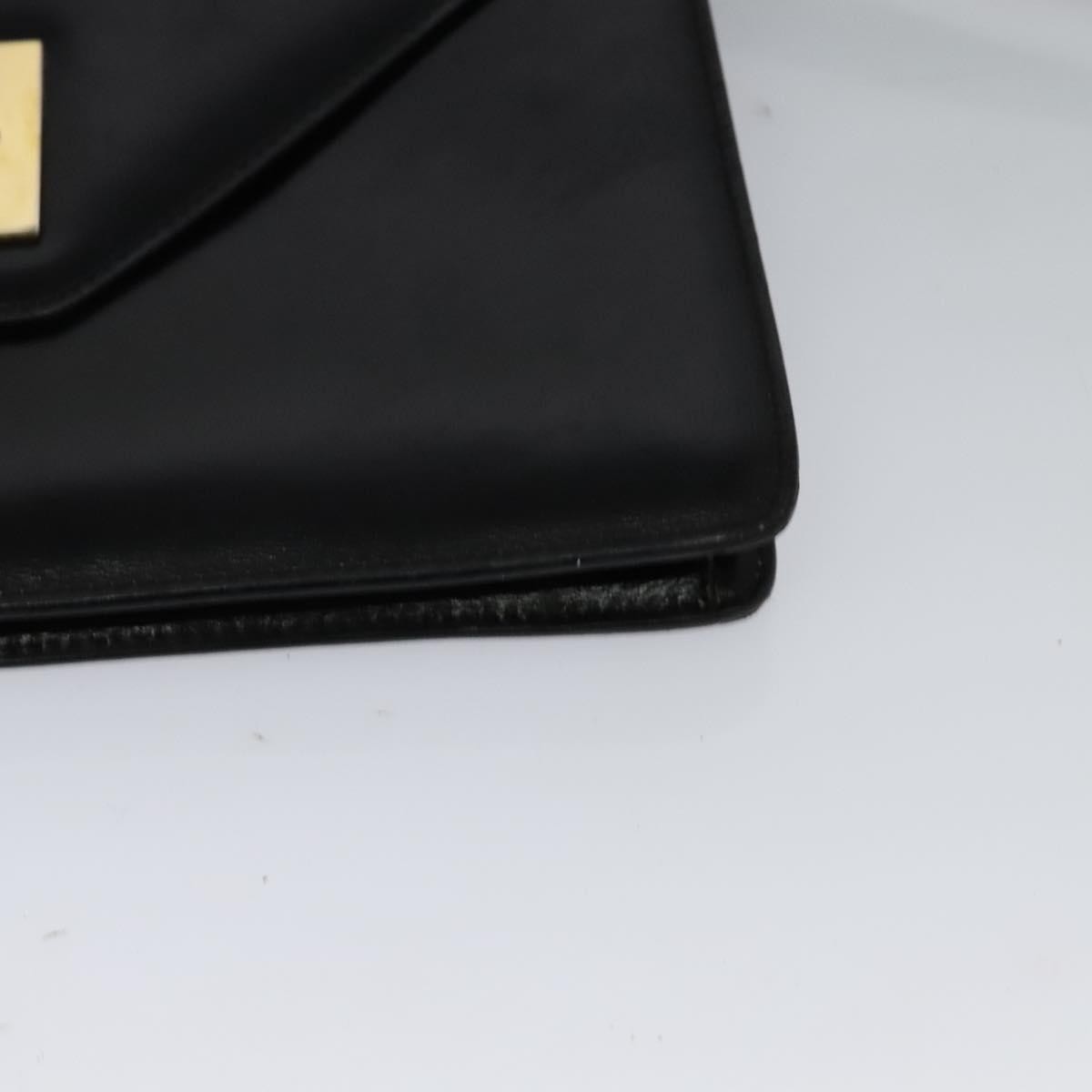 Celine Envelope Leather Black Leather Shoulder Bag Bag (Pre-Owned)
