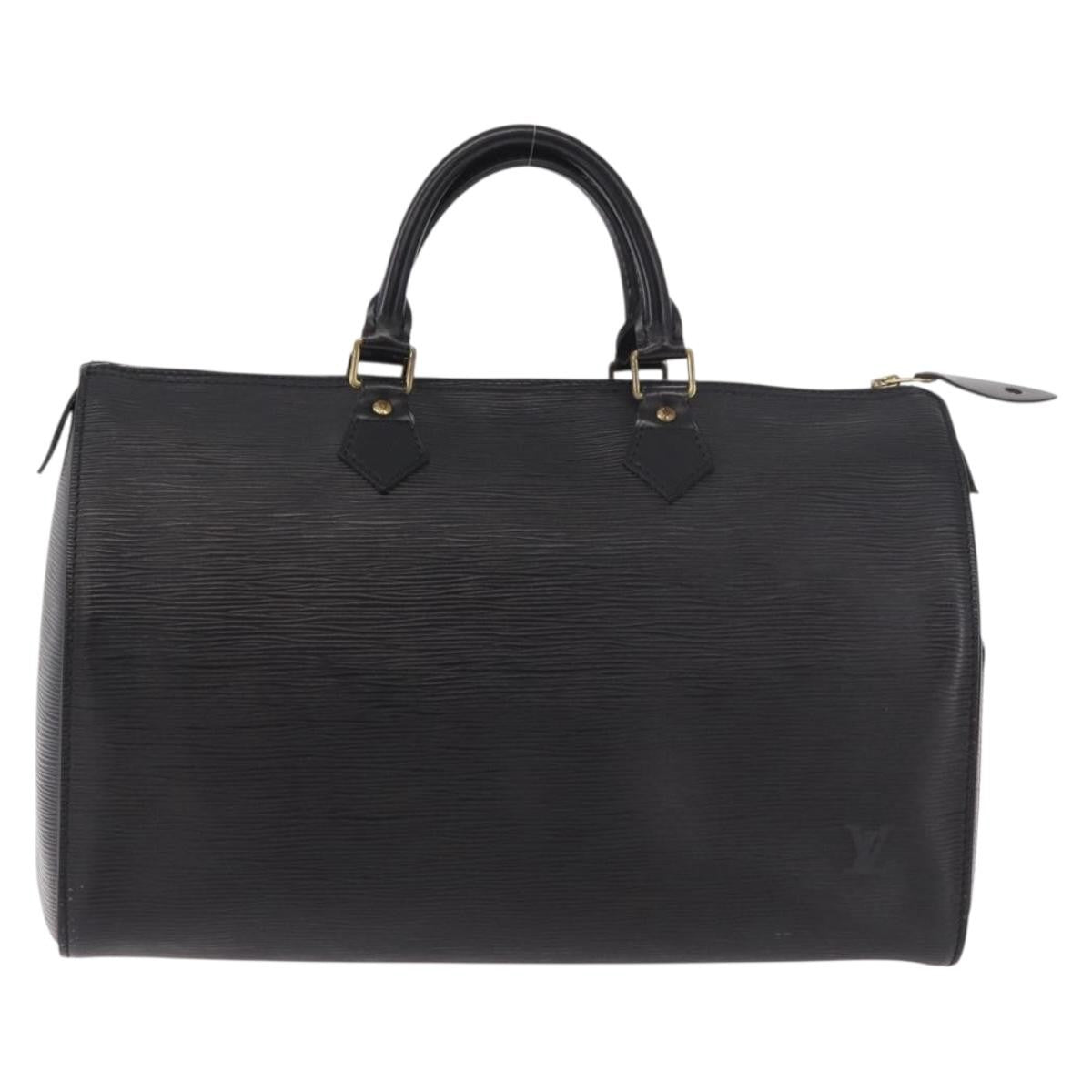 Louis Vuitton Speedy Epi Leather Black Leather Handbag (Pre-Owned)