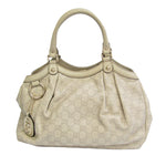Gucci Sukey White Leather Handbag (Pre-Owned)