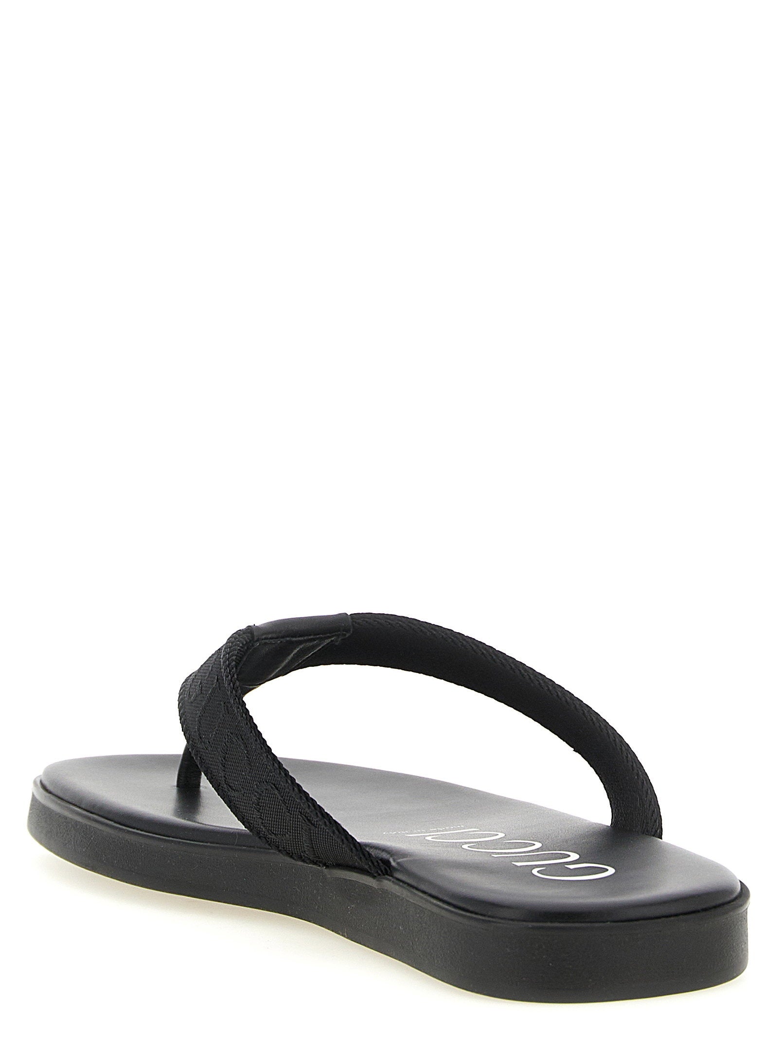 Gucci Men's Jacquard Thong Sandals