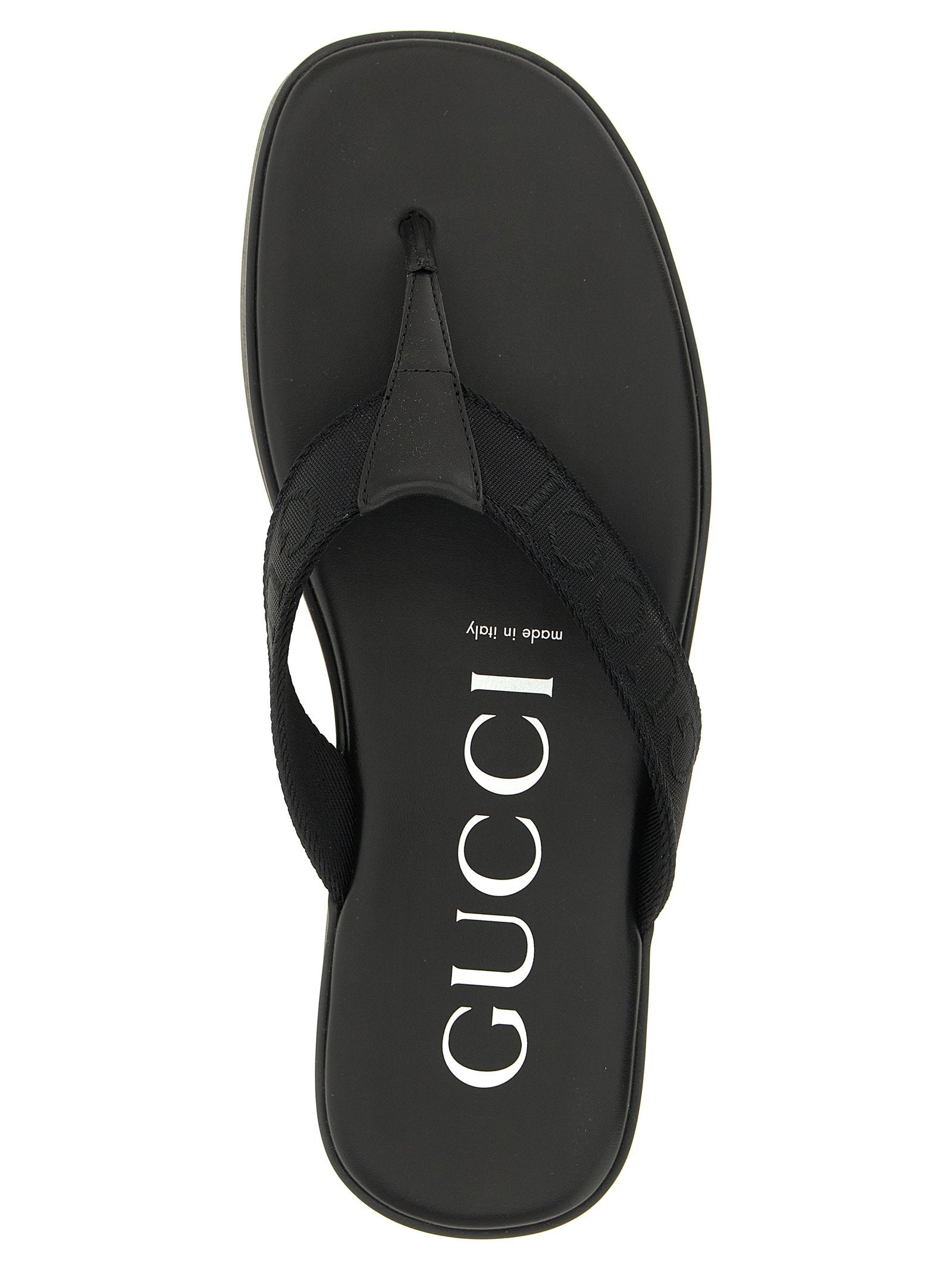Gucci Men's Jacquard Thong Sandals