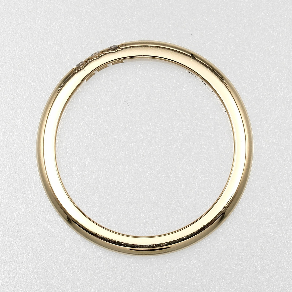 Tiffany & Co. Classic Wedding Band 3 Diamonds 18K Yellow Gold Gold Yellow_Gold Ring Jewelry (Pre-Owned)
